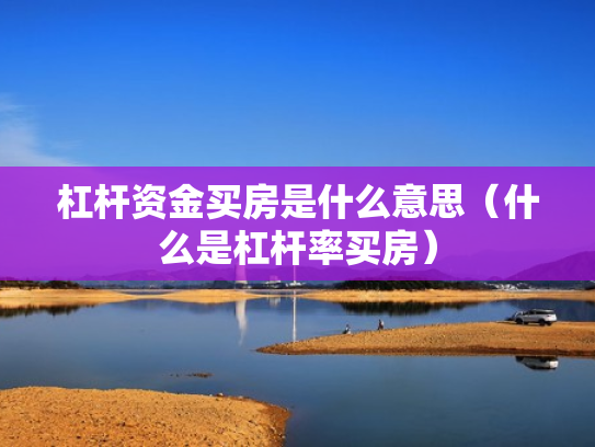 杠杆资金买房是什么意思（什么是杠杆率买房）