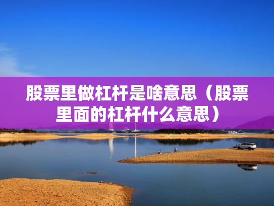 股票里做杠杆是啥意思（股票里面的杠杆什么意思）